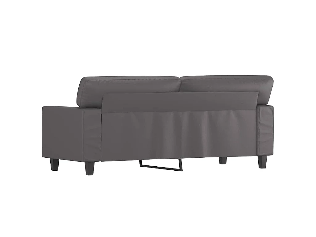 Divano a 2 Posti Grigio 140 cm in Similpelle