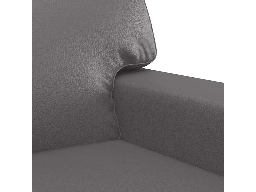 Divano a 2 Posti Grigio 140 cm in Similpelle