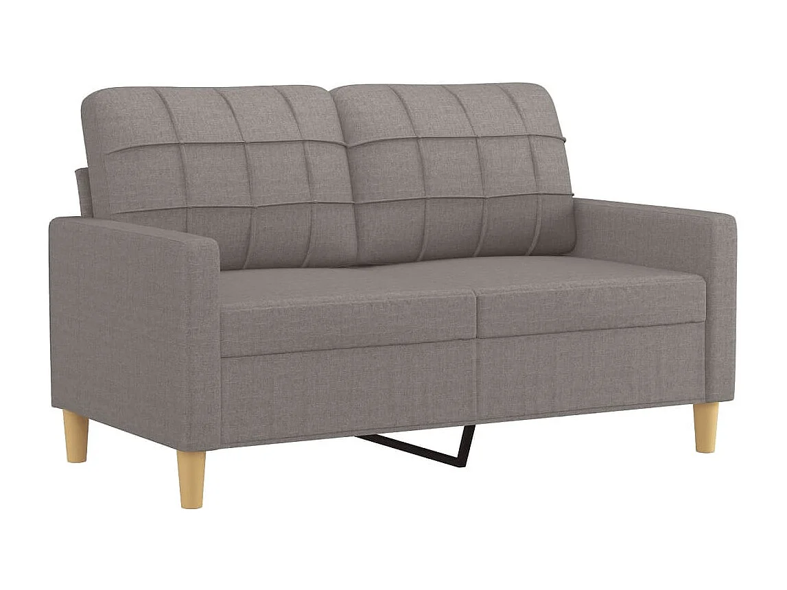 Ensemble de canapés 2 pcs avec coussins Taupe Tissu
