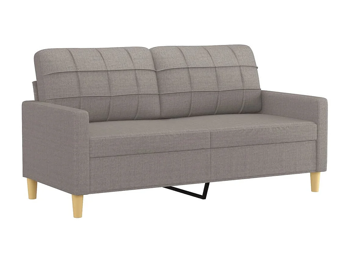 Ensemble de canapés 2 pcs avec coussins Taupe Tissu