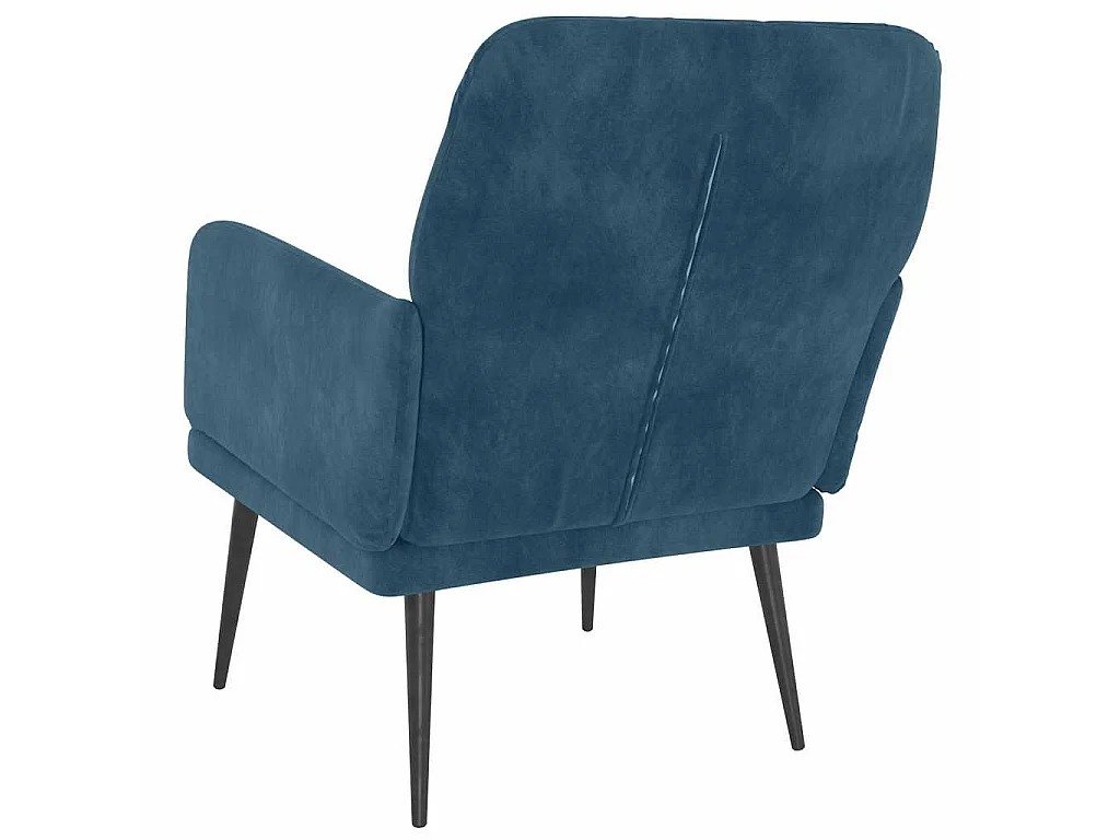 Fauteuil Bleu 62x79x79 cm Velours