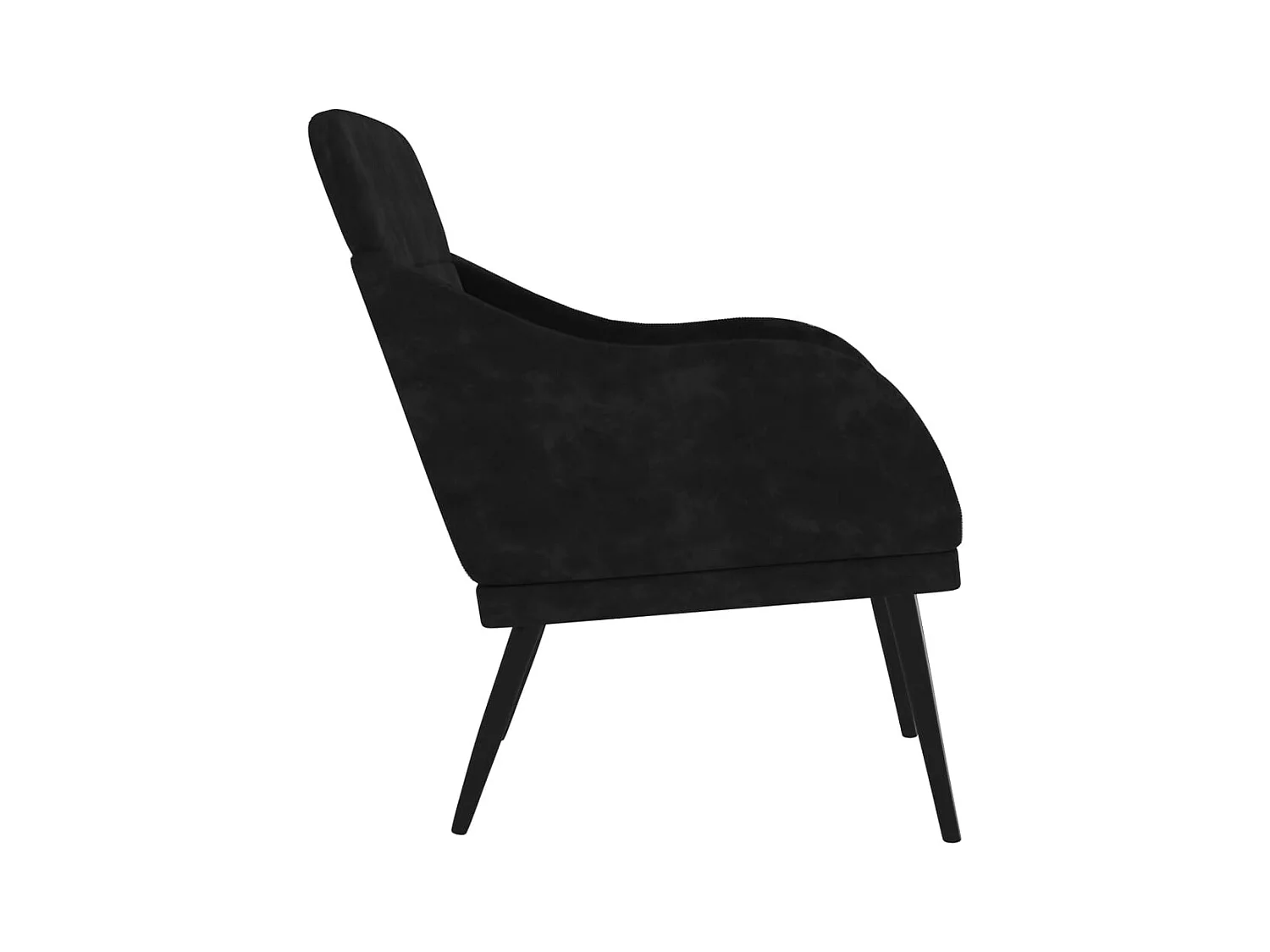Fauteuil Noir 63x76x80 cm Velours
