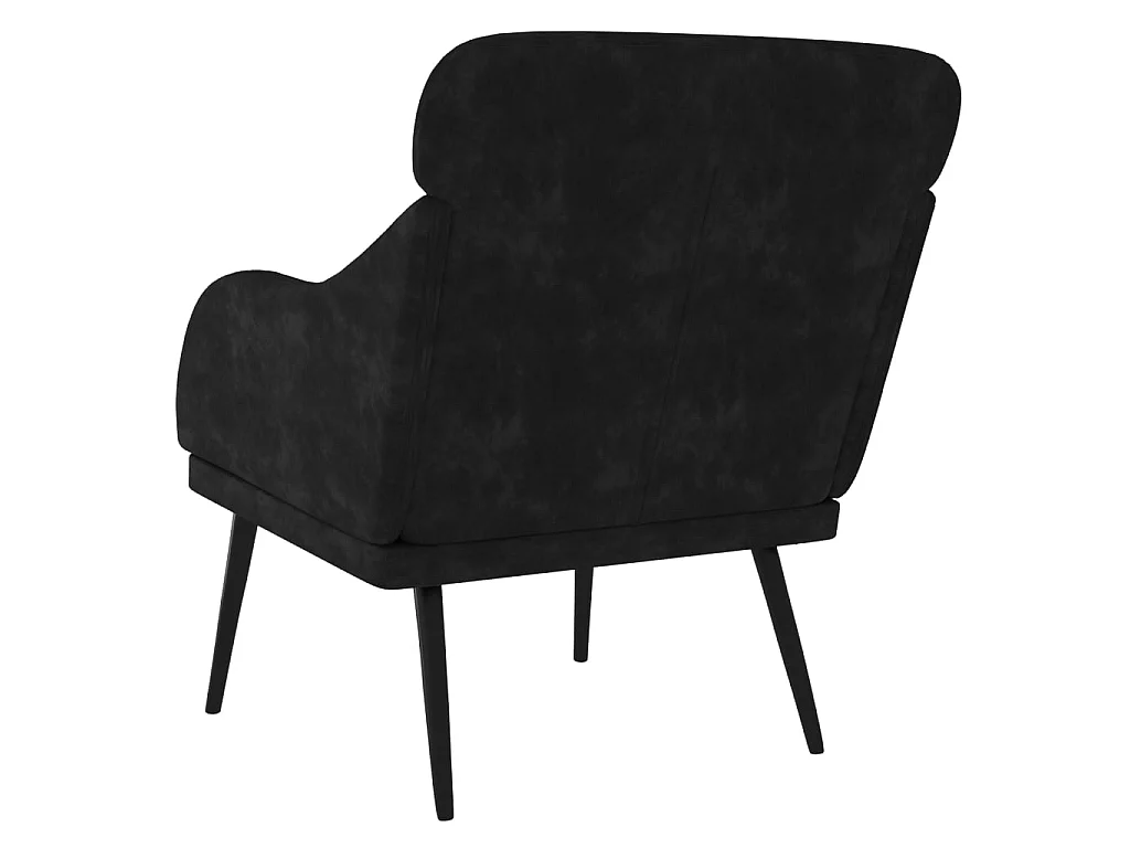 Cadeira com apoio de braços 63x76x80 cm veludo preto