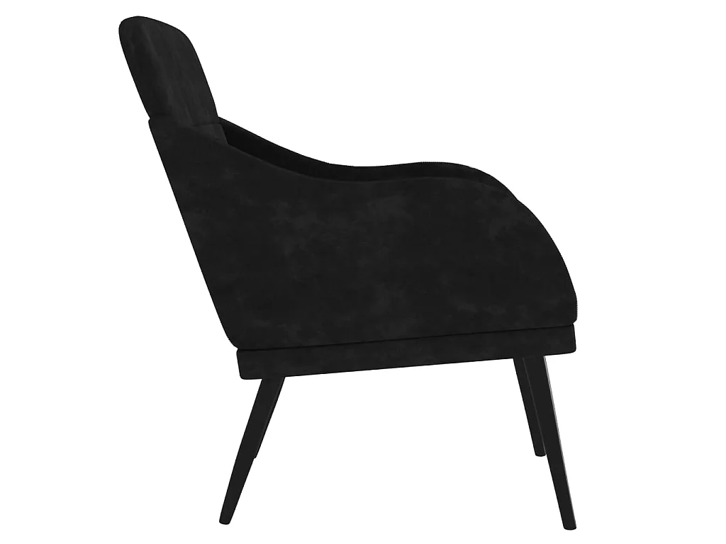 Cadeira com apoio de braços 63x76x80 cm veludo preto
