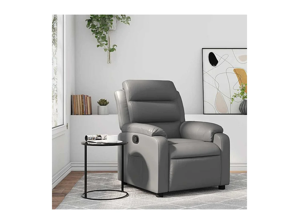 Fauteuil inclinable Gris Similicuir