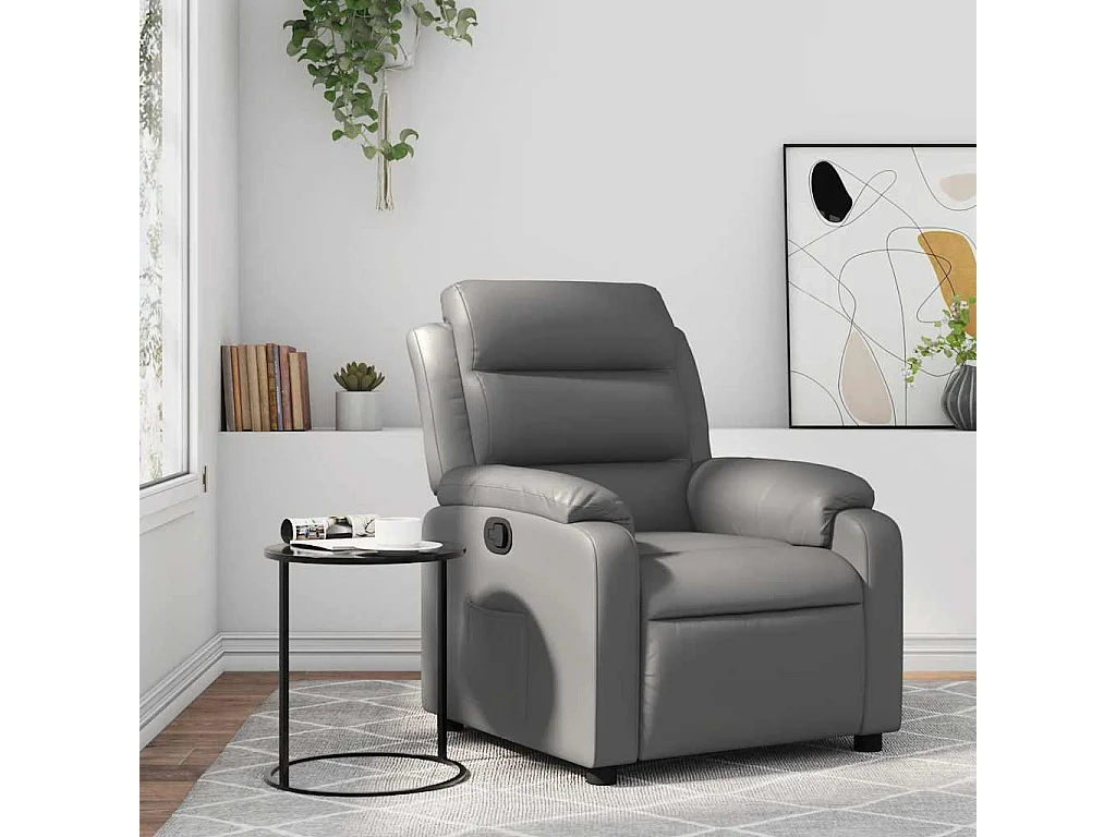 Fauteuil inclinable Gris Similicuir