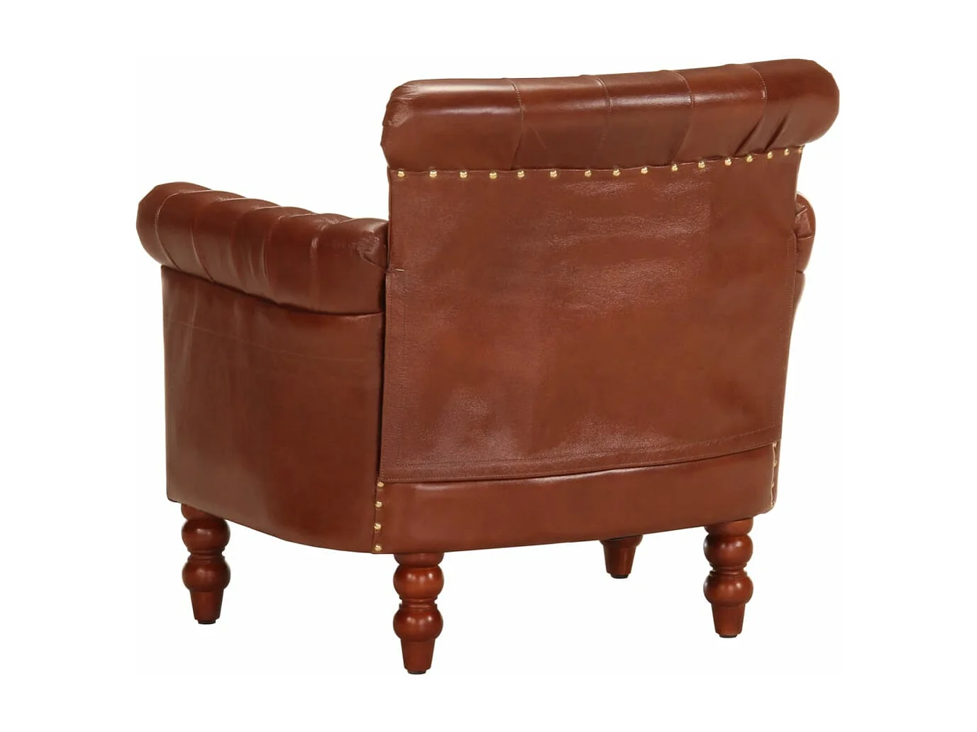 Fauteuil Marron Cuir de chèvre véritable