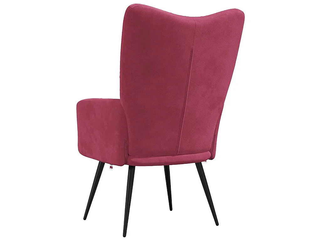 Chaise de relaxation Rouge bordeaux Velours