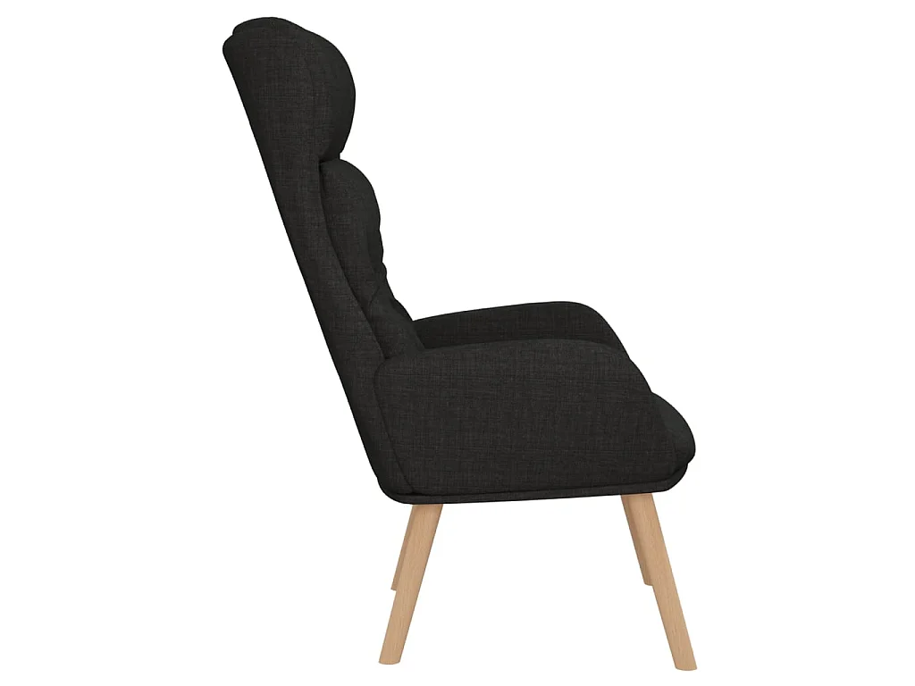 Sillón de relax de tela negro