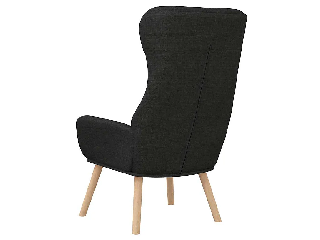 Chaise de relaxation Noir Tissu