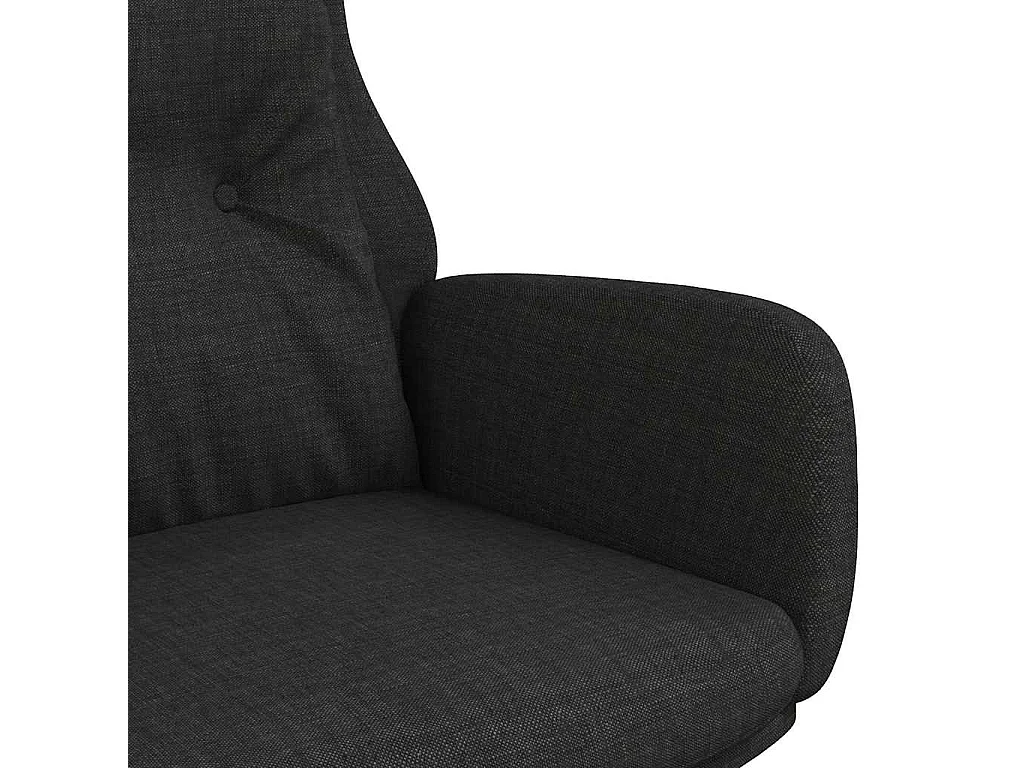 Chaise de relaxation Noir Tissu