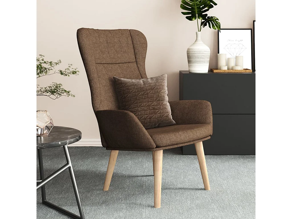 Chaise de relaxation Marron Tissu