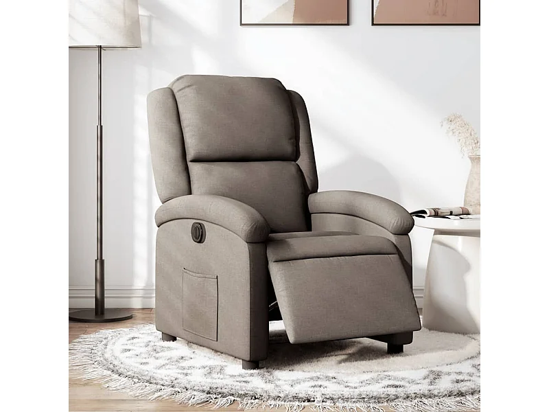 Relaxsessel Elektrisch Taupe Stoff