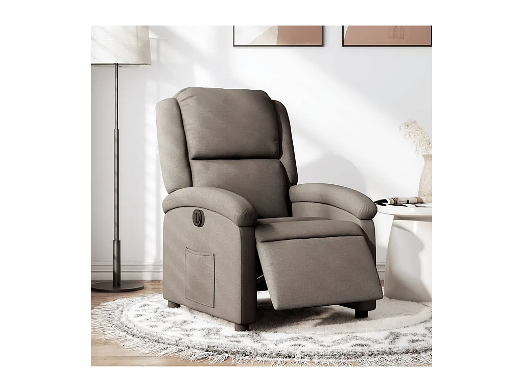 Relaxsessel Elektrisch Taupe Stoff
