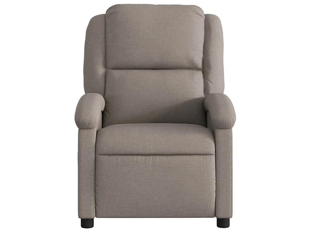 Sillón reclinable eléctrico tela gris taupé