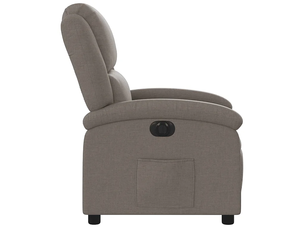 Sillón reclinable eléctrico tela gris taupé