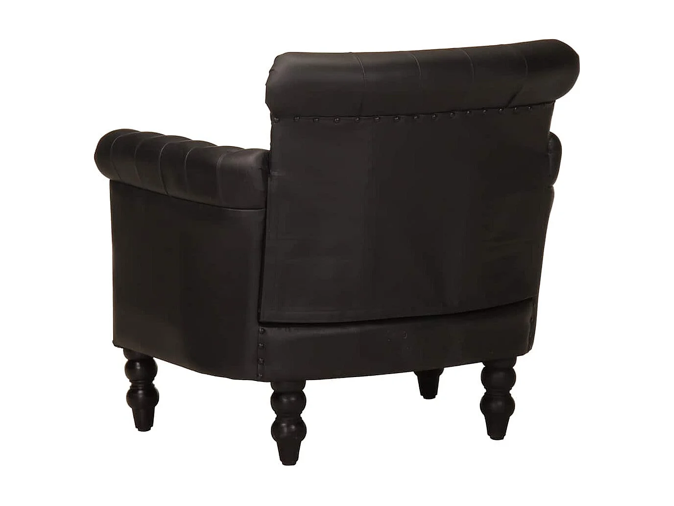 Fauteuil Noir Cuir de chèvre véritable