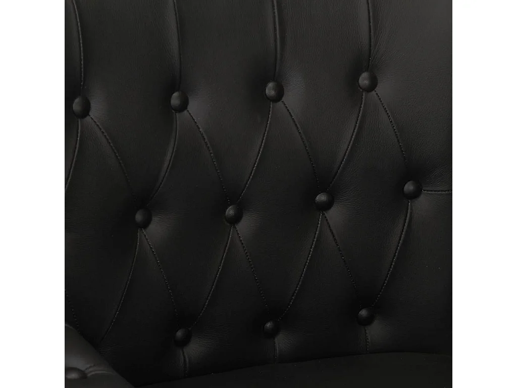 Fauteuil Noir Cuir de chèvre véritable