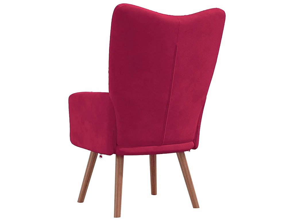 Chaise de relaxation Rouge bordeaux Velours