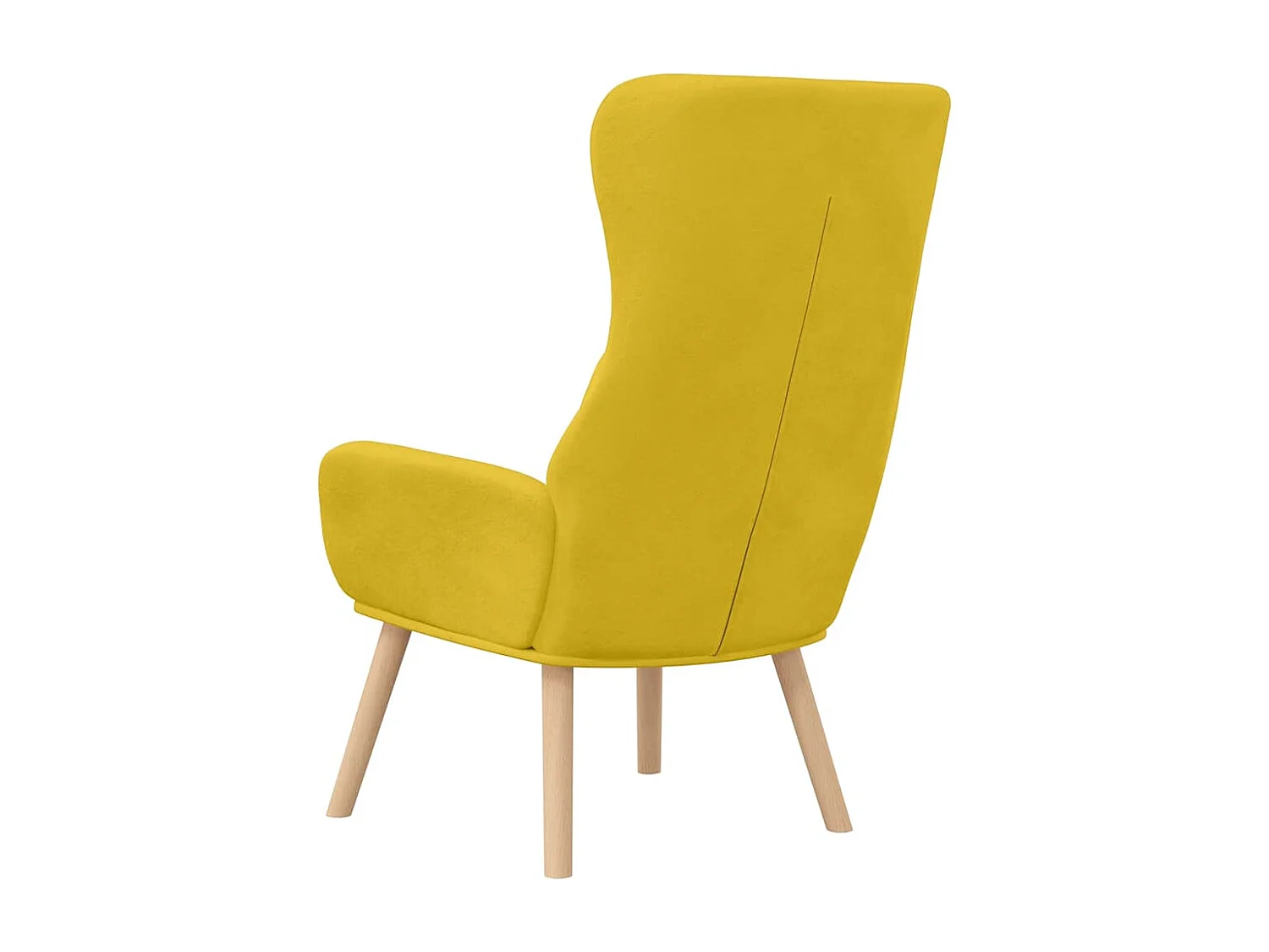 Chaise de relaxation Jaune moutarde Velours