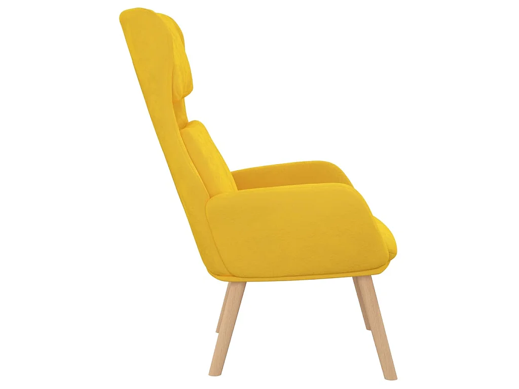Poltrona Relax Giallo Senape in Velluto