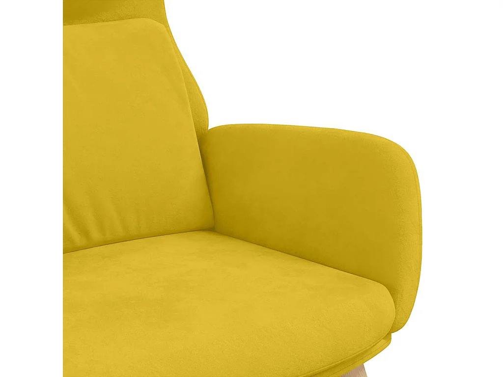 Poltrona Relax Giallo Senape in Velluto