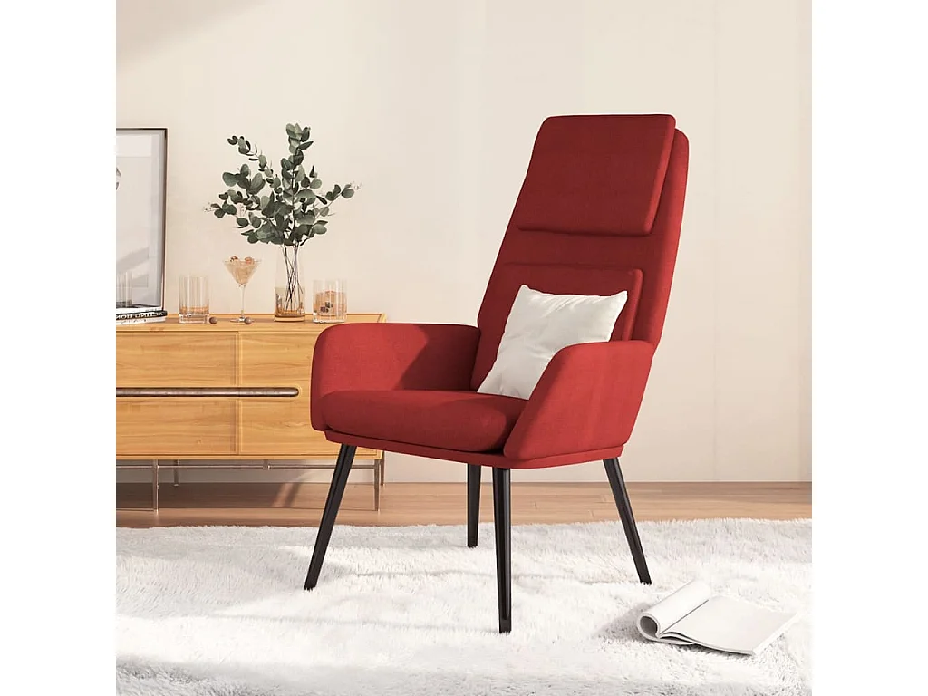 Chaise de relaxation Rouge bordeaux Tissu