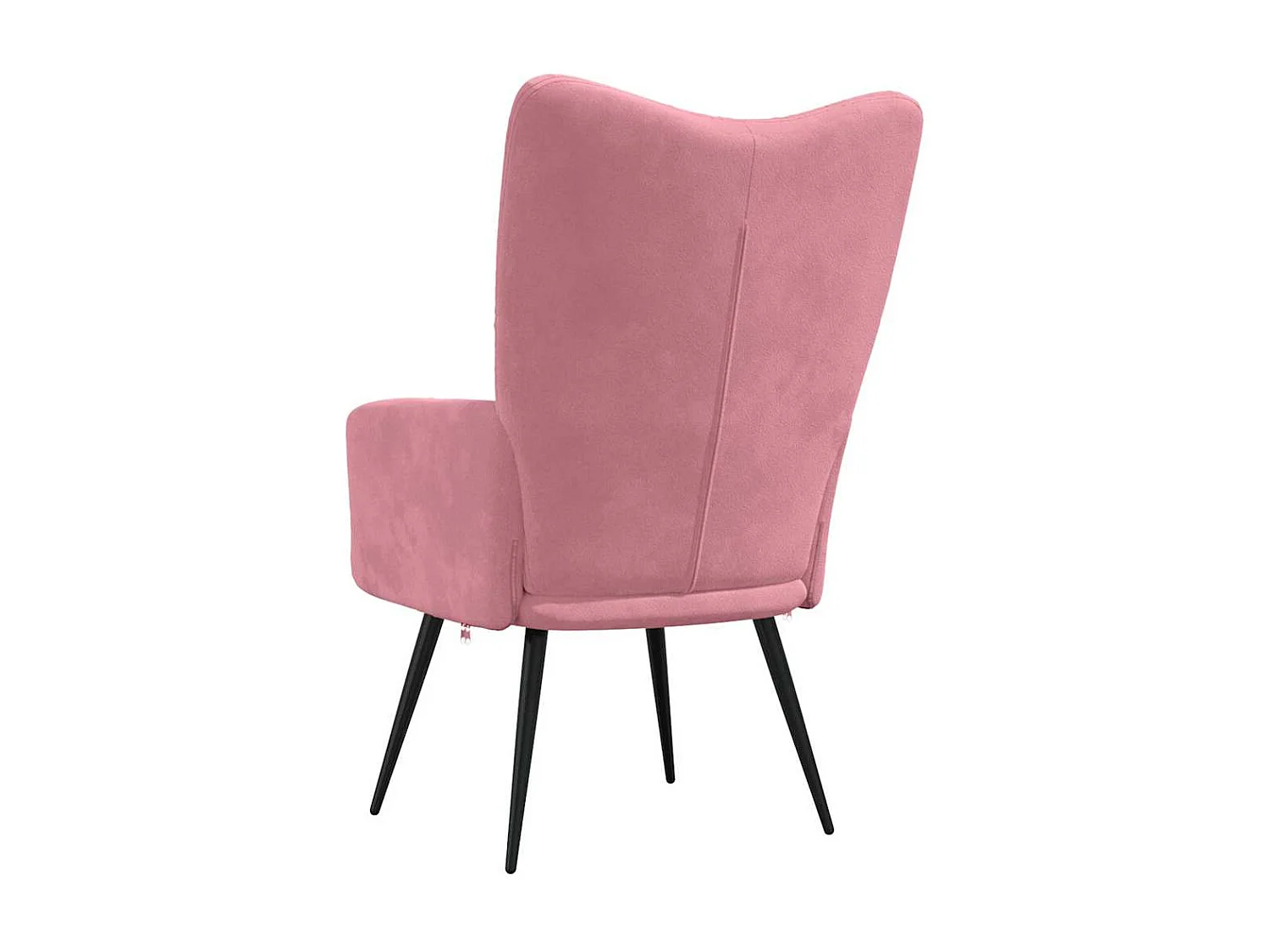 Relaxstoel fluweel roze