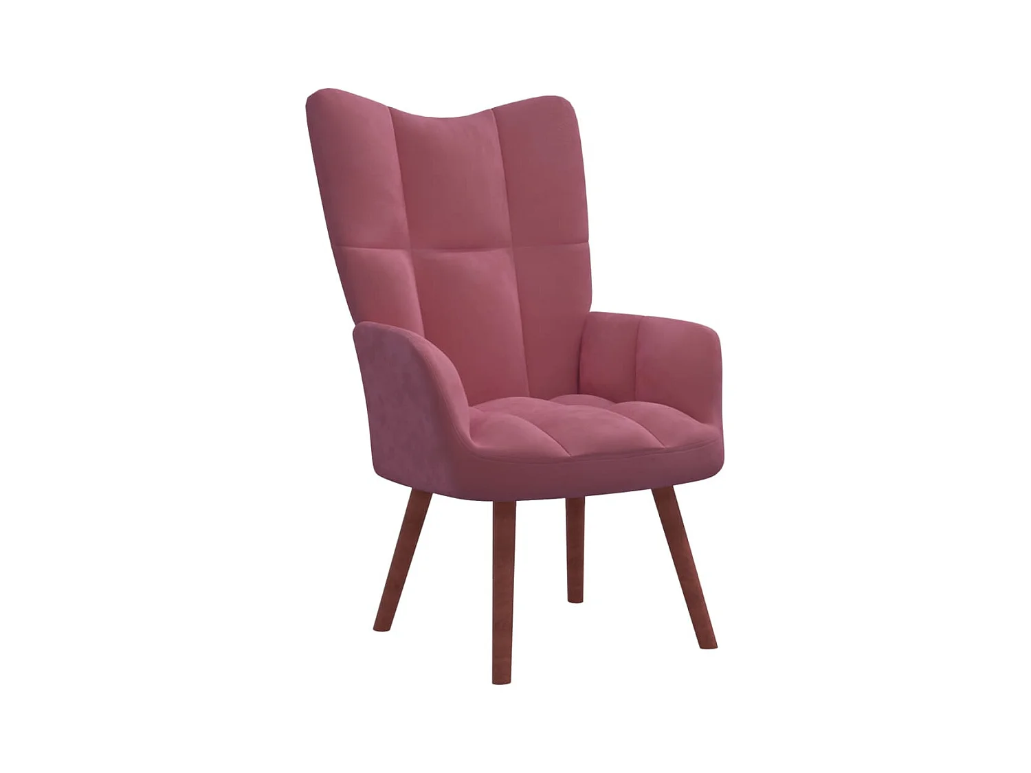 Sillón de relax de terciopelo rosa