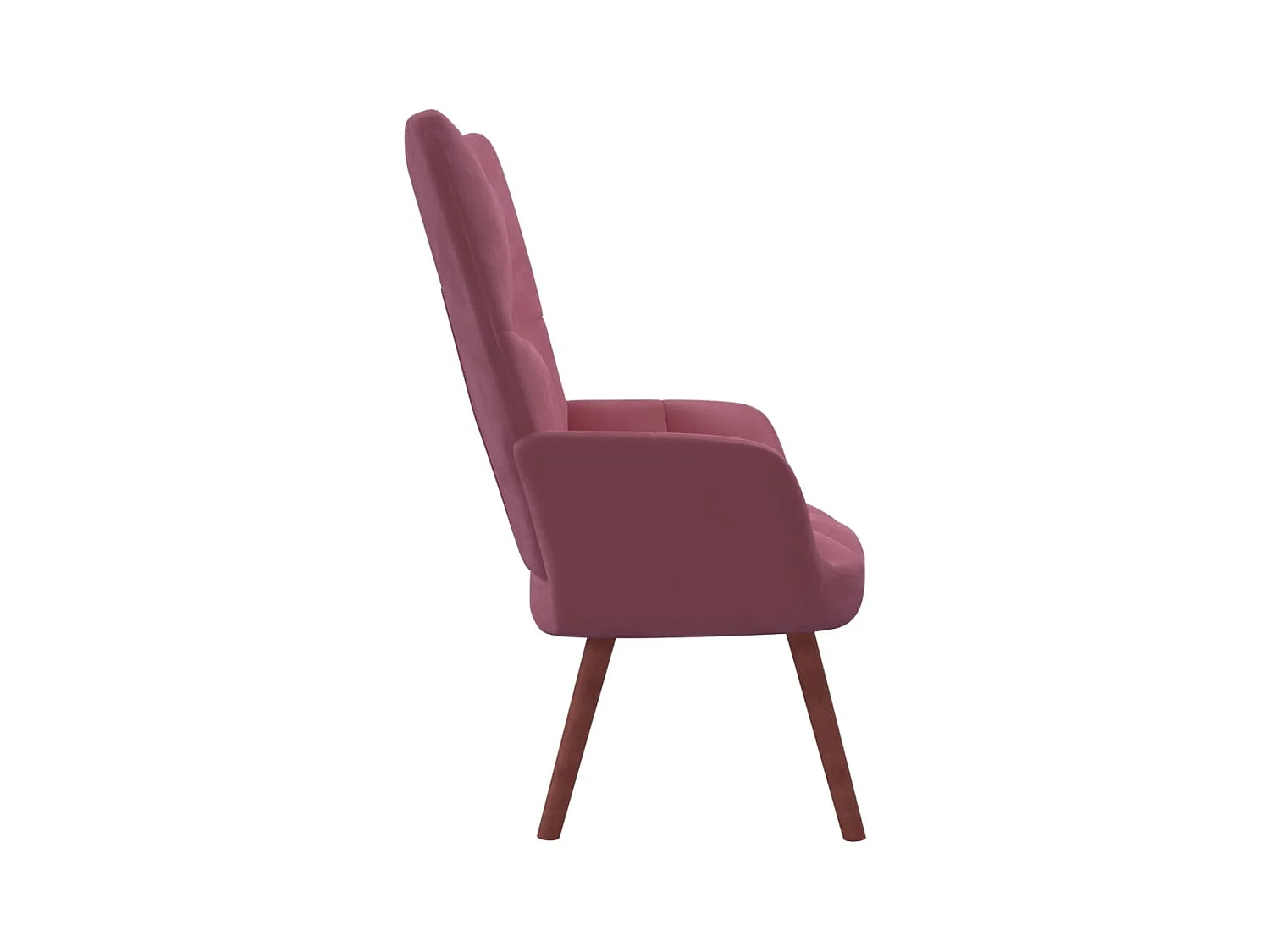 Sillón de relax de terciopelo rosa