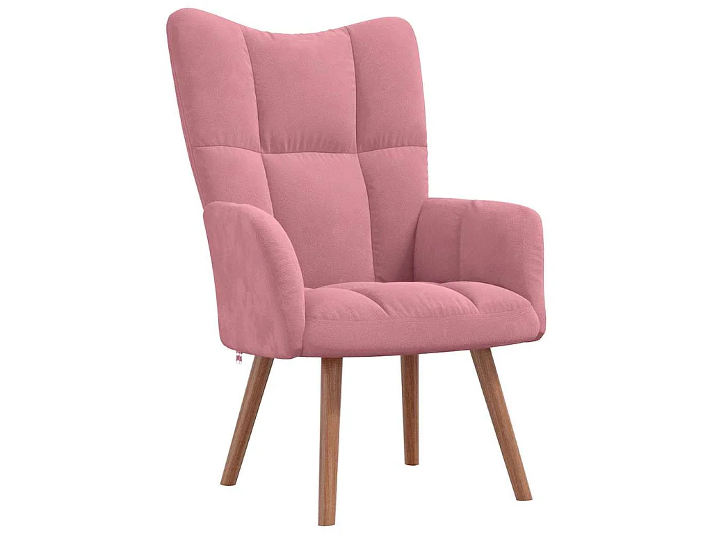 Chaise de relaxation Rose Velours