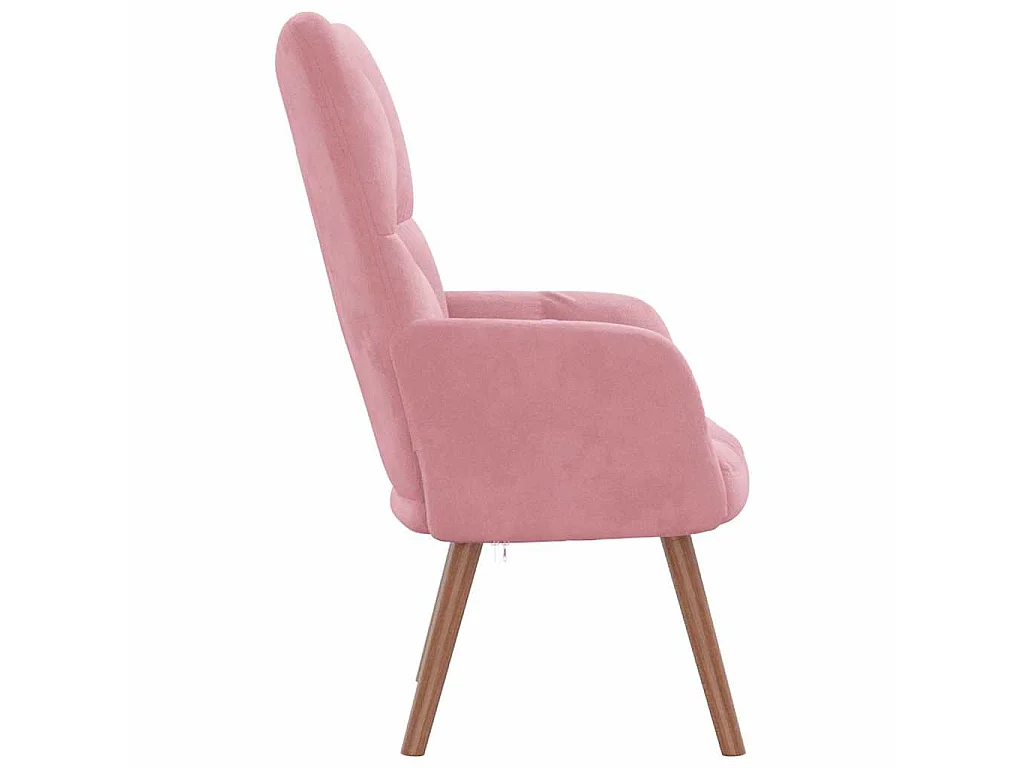 Chaise de relaxation Rose Velours