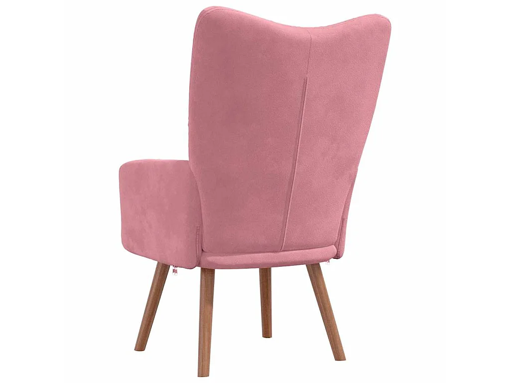 Chaise de relaxation Rose Velours