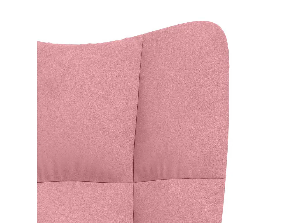 Chaise de relaxation Rose Velours