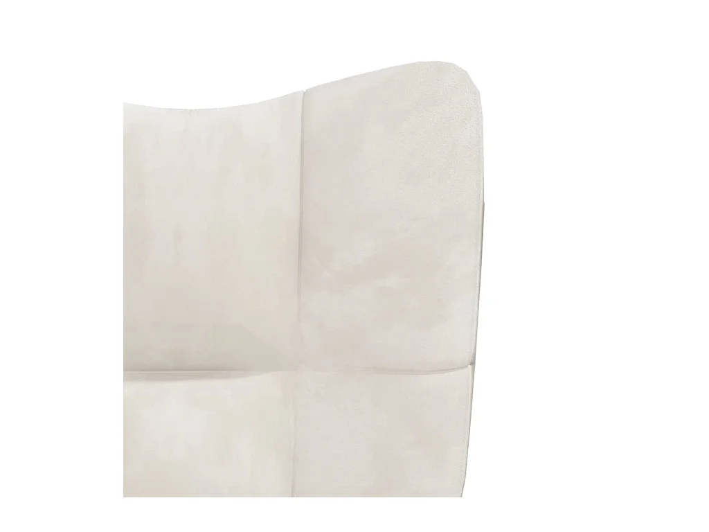 Sillón de relax de terciopelo blanco crema