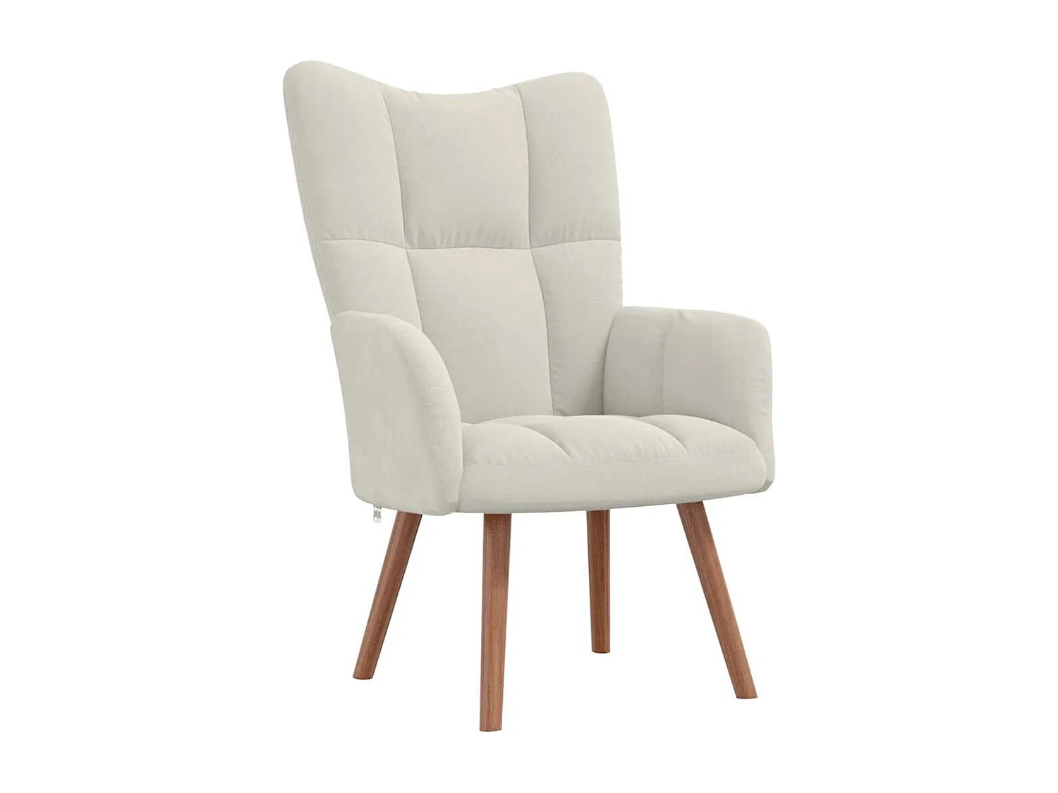 Chaise de relaxation Blanc crème Velours