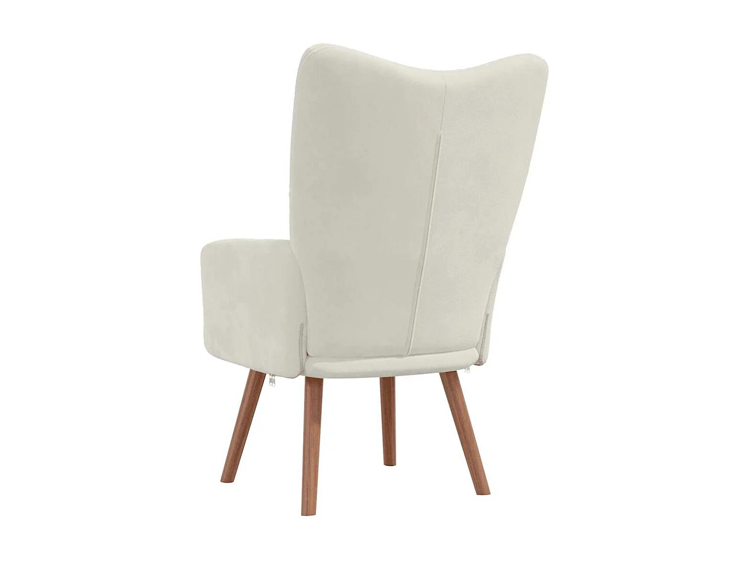 Chaise de relaxation Blanc crème Velours