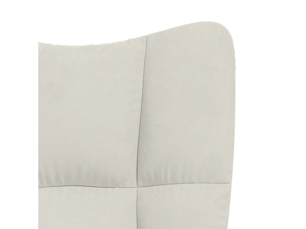 Chaise de relaxation Blanc crème Velours