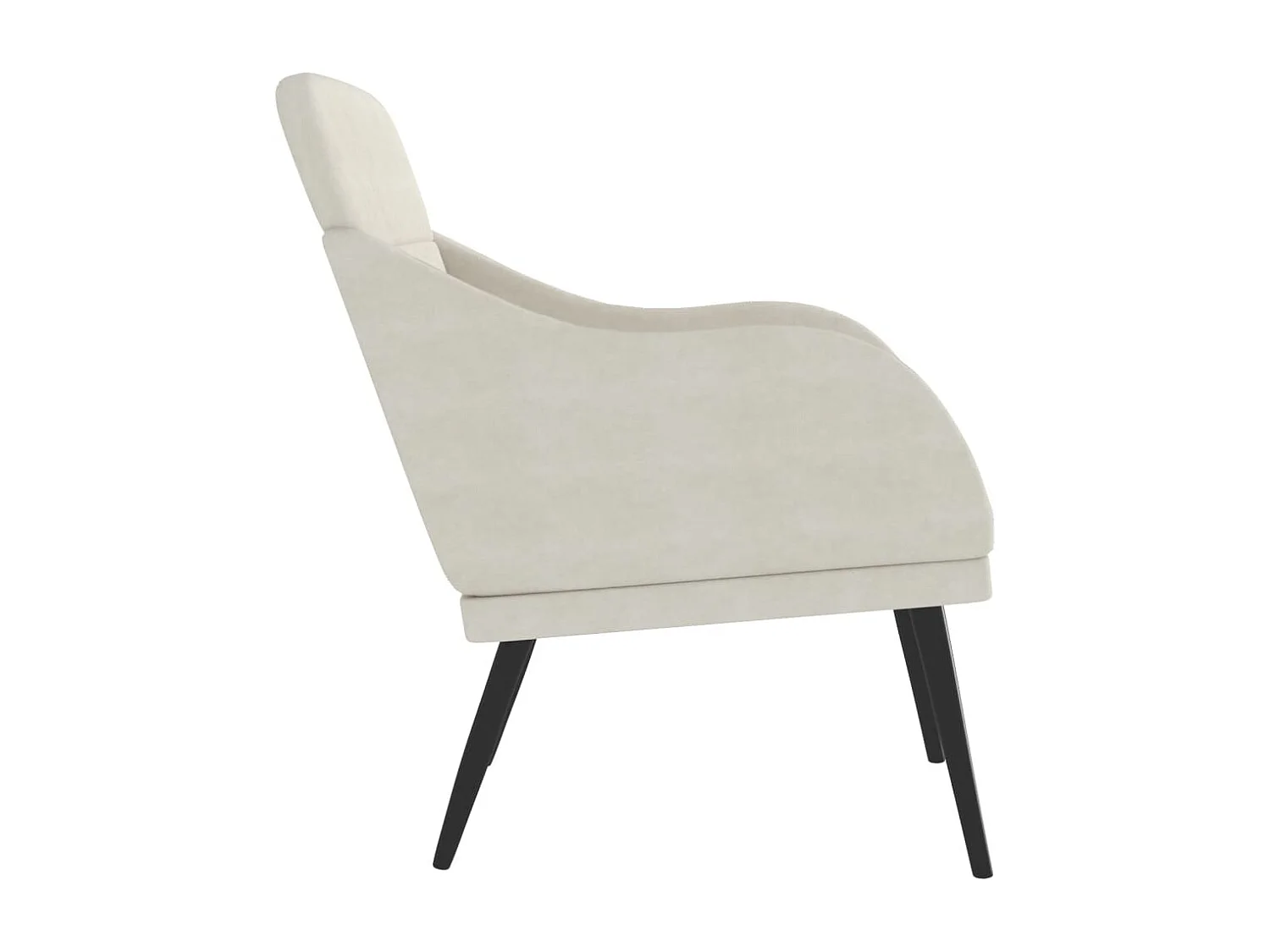 Fauteuil Crème 63x76x80 cm Velours