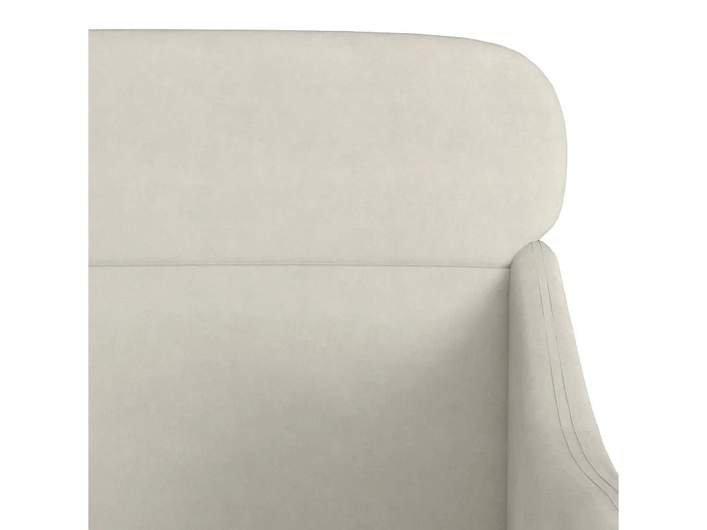 Fauteuil 63x76x80 cm fluweel crèmekleurig