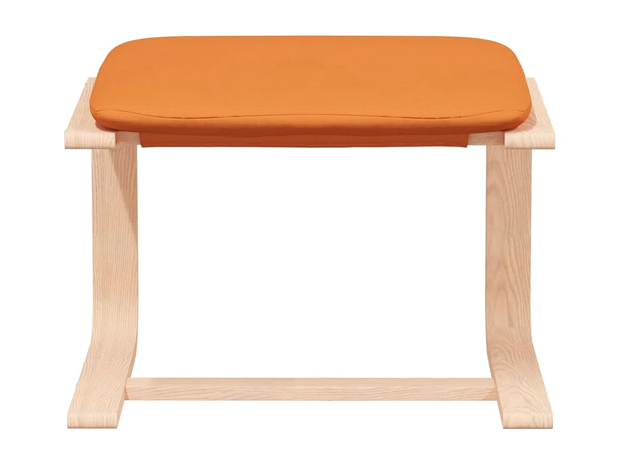 Chaise de relaxation avec repose-pied Jaune foncé Tissu