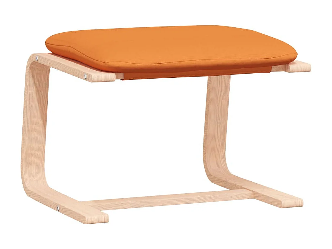 Chaise de relaxation avec repose-pied Jaune foncé Tissu