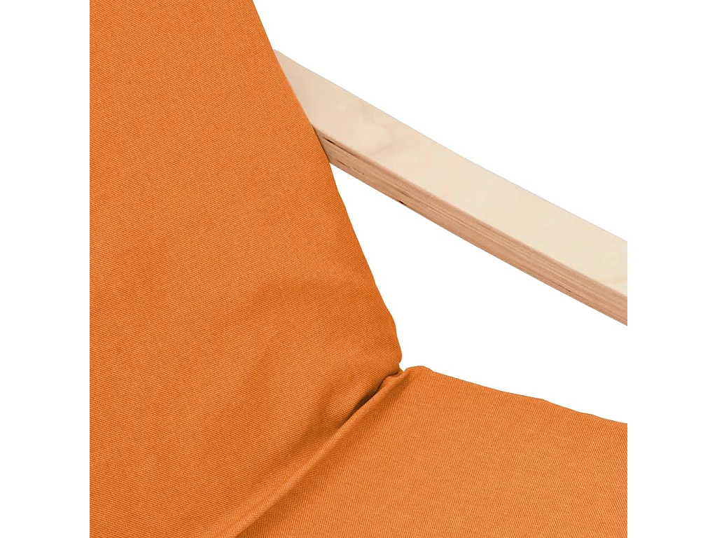 Chaise de relaxation avec repose-pied Jaune foncé Tissu