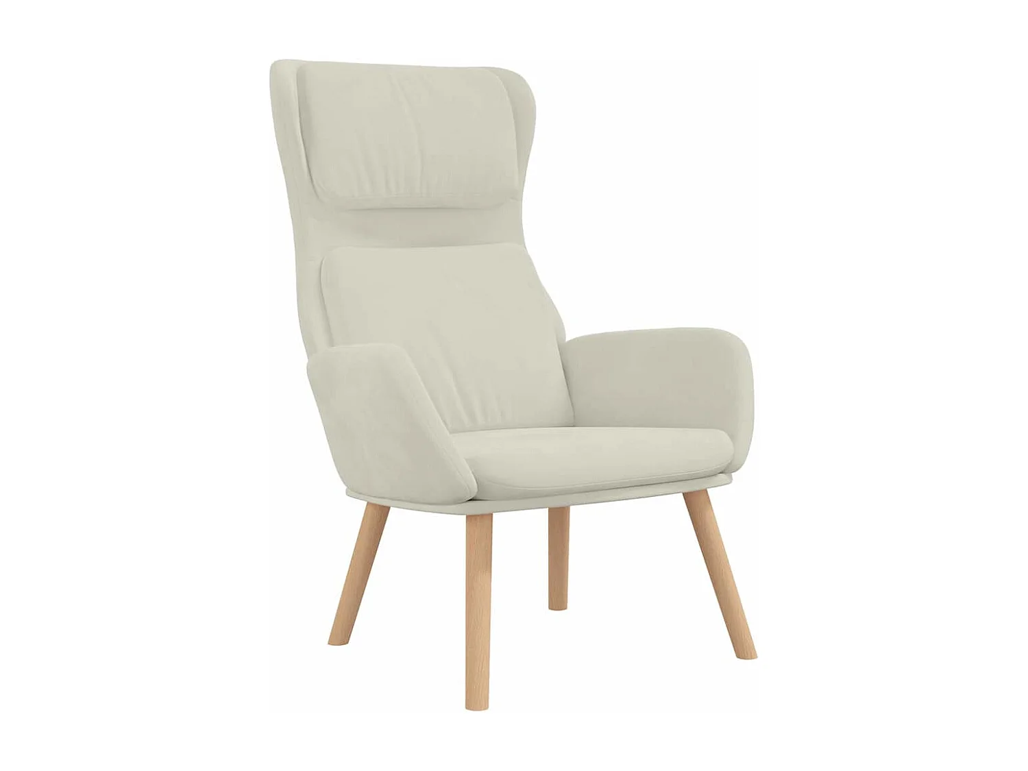 Relaxsessel Cremeweiß Samt