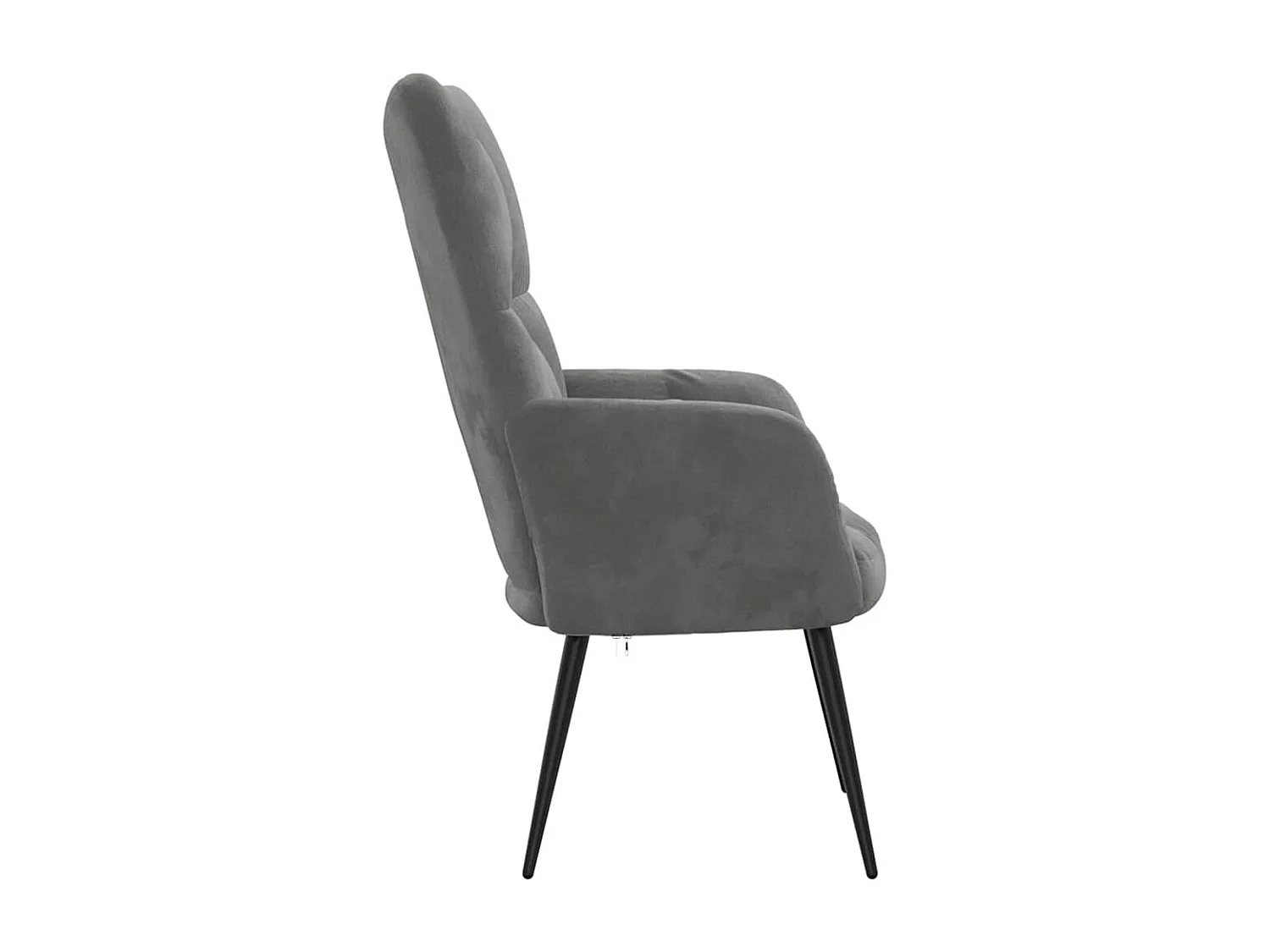Chaise de relaxation Gris foncé Velours