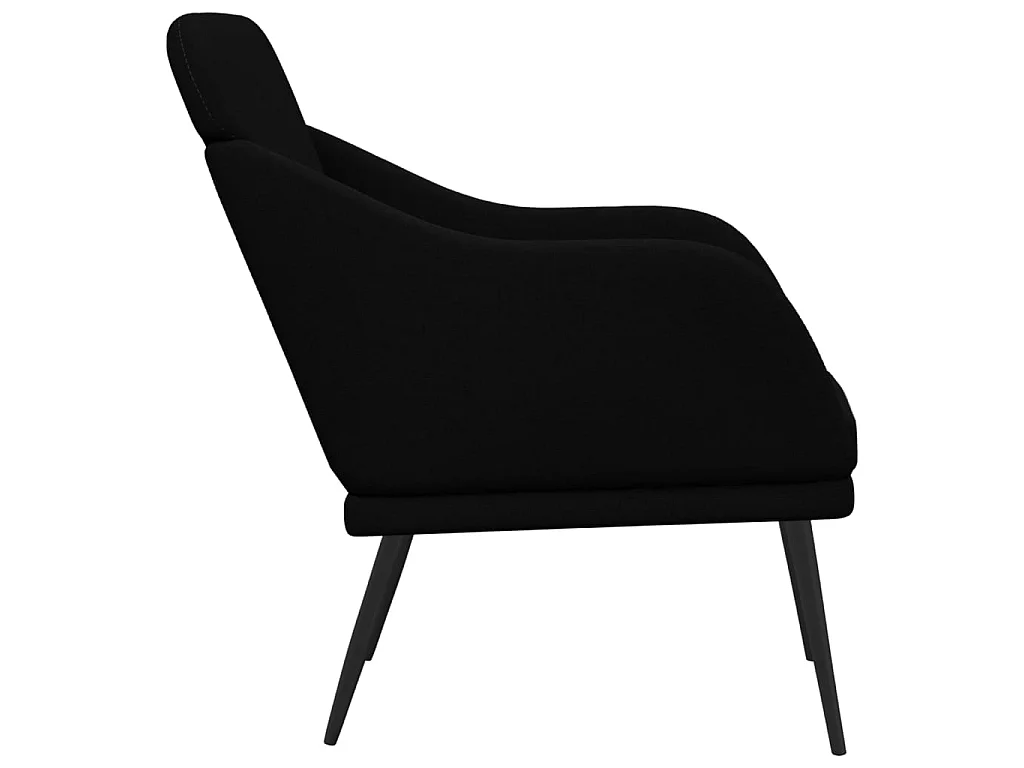 Fauteuil Noir 63x76x80 cm Tissu