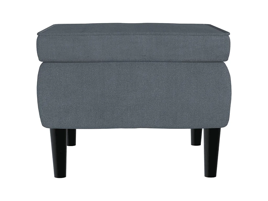 Poltrona de descanso com banco veludo cinzento-escuro