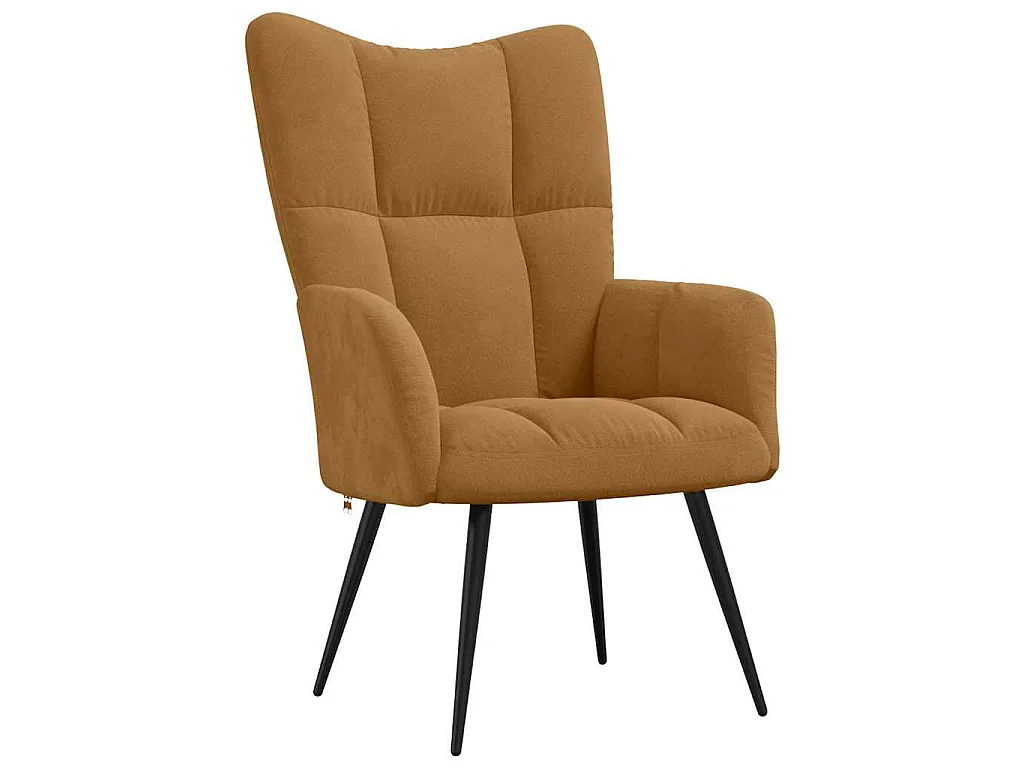 Chaise de relaxation Marron Velours