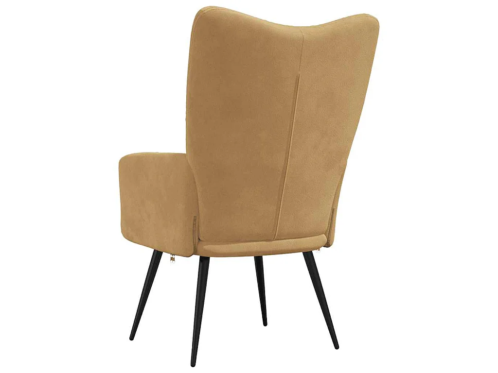 Chaise de relaxation Marron Velours