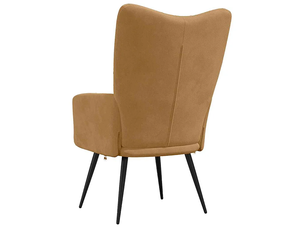 Chaise de relaxation Marron Velours